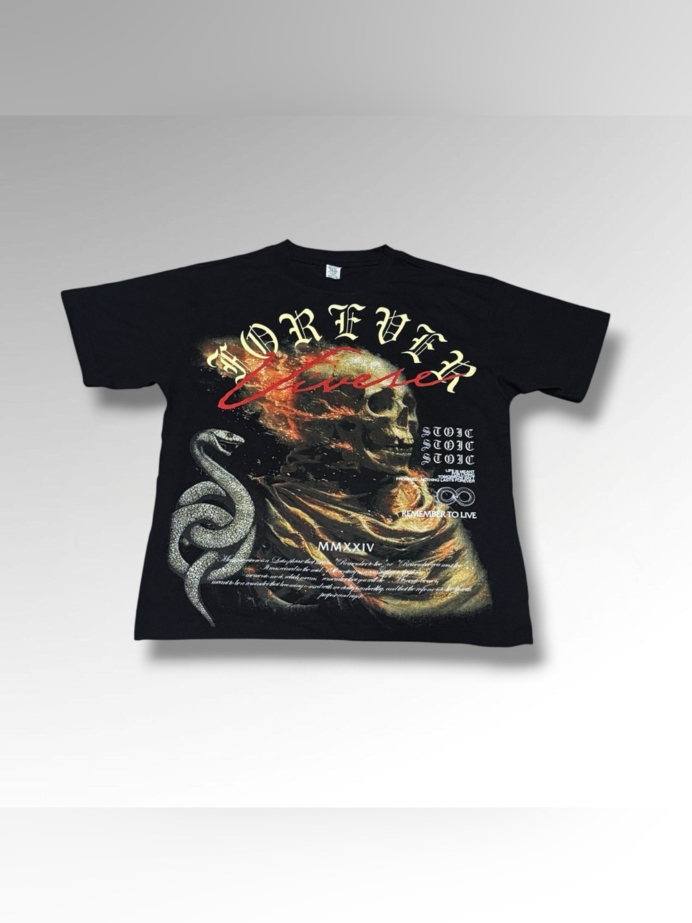 Forever Vivere Skull Snake Tee